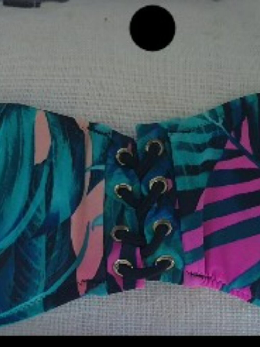 PINK Victoria's Secret Tropical Aqua Bandeau Top